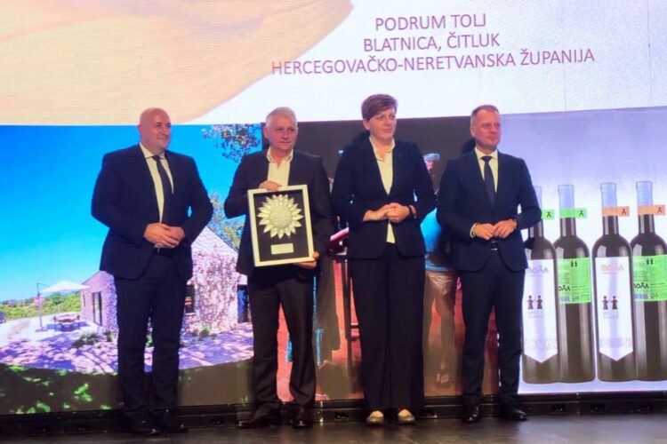Podrum Tolj iz Blatnice dobitnik srebrne povelje na natječaju za međunarodnu nagradu „Suncokret ruralnog turizma“