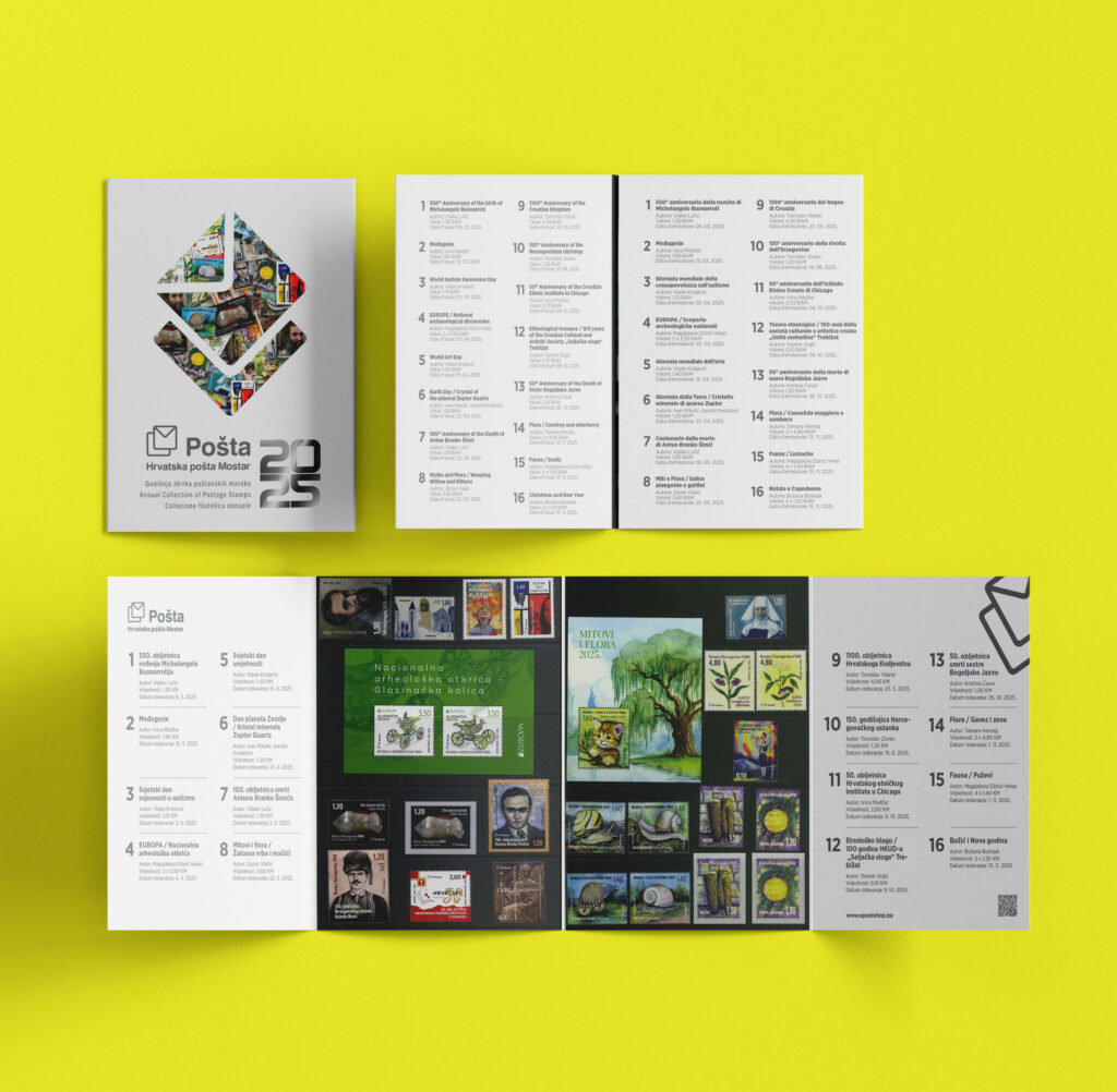 Prekrasan dar za svakoga - Filatelistička zbirka maraka 2025. Hrvatske pošte Mostar