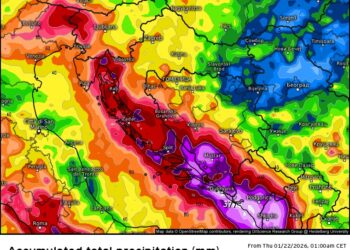 Dinamično vremensko razdoblje pred nama: Obilne oborine, topljenje snijega i opasnost od poplava