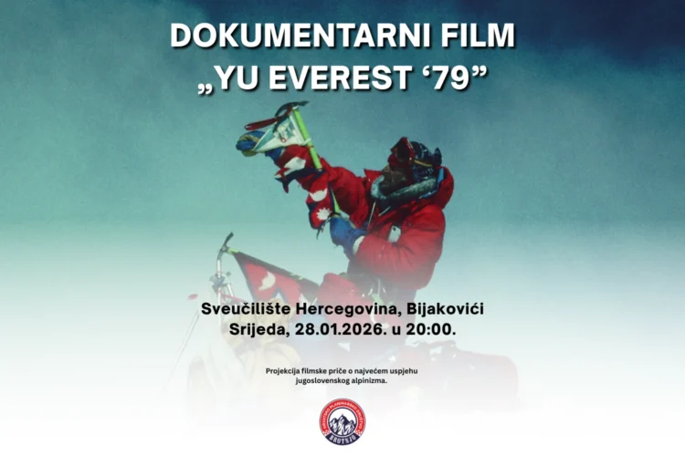 HPD Brotnjo : Projekcija dokumentarnog filma „YU EVEREST ‘79” – filmske priče o najvećem uspjehu jugoslovenskog alpinizma