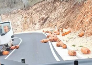 Na dijelu magistralne ceste Mostar – Čitluk rasute plinske boce