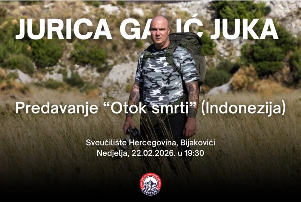 HPD Brotnjo poziva na predavanje Jurice Galića Juke sutra u 19:30 sati