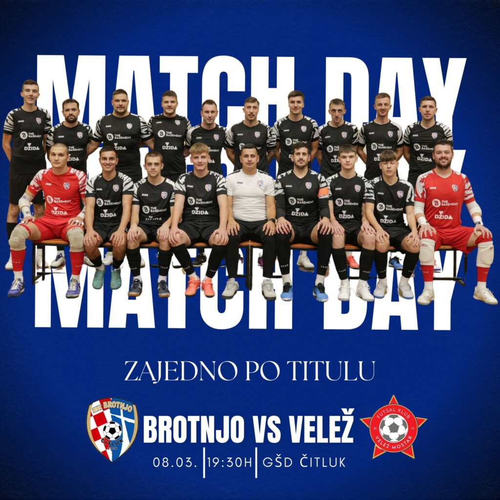 MNK Brotnjo: U nedjelju protiv Veleža ključna utakmica sezone: 