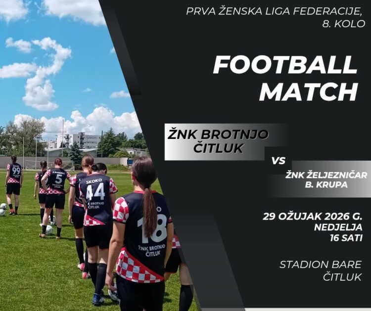 Povratak na teren: ŽNK Brotnjo u nedjelju dočekuje ŽNK Željezničar