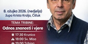 Tribina dr. Davora Pavune u nedjelju u Čitluku: Odnos znanosti i vjere