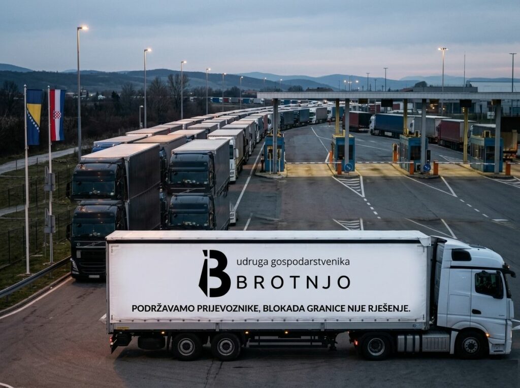 Udruga gospodarstvenika Brotnjo o najavama blokade granica: Podržavamo zahtjeve prijevoznika, ali blokada nije rješenje