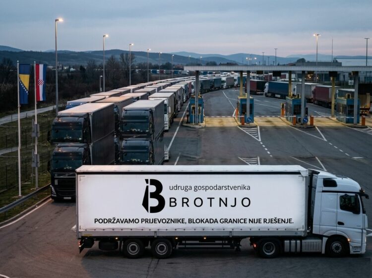 Udruga gospodarstvenika Brotnjo o najavama blokade granica: Podržavamo zahtjeve prijevoznika, ali blokada nije rješenje