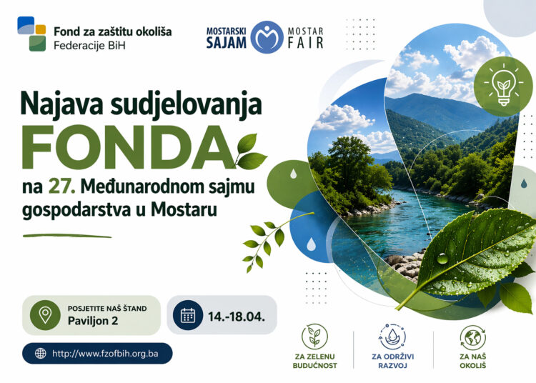 Zelena tranzicija i nove prilike: Sudjelovanje Fonda za zaštitu okoliša Federacije BiH na 27. Međunarodnom sajmu gospodarstva u Mostaru