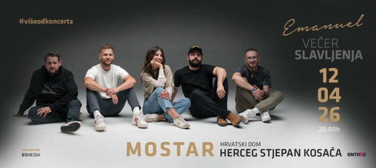 Večer slavljenja s grupom Emanuel ovu nedjelju u Mostaru u Kosači