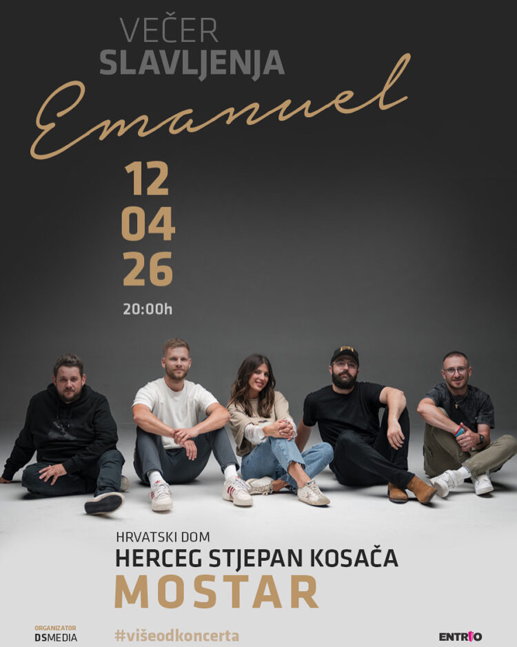 Ove nedjelje duhovni koncert u Mostaru uz grupu Emanuel