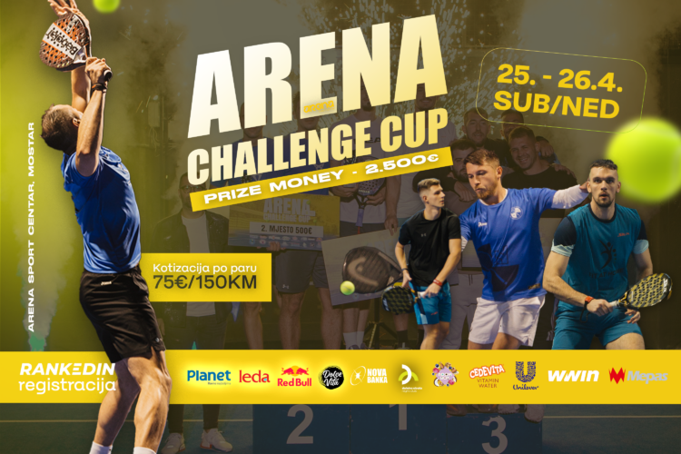 Arena Challenge Cup okuplja desetine igrača i donosi prvi ženski padel turnir u Mostaru
