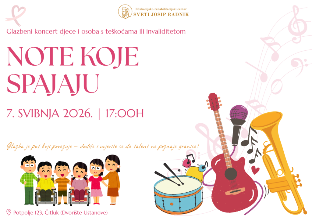 Ustanova Sveti Josip Radnik: Glazbeni koncert djece i osoba s teškoćama ili invaliditetom