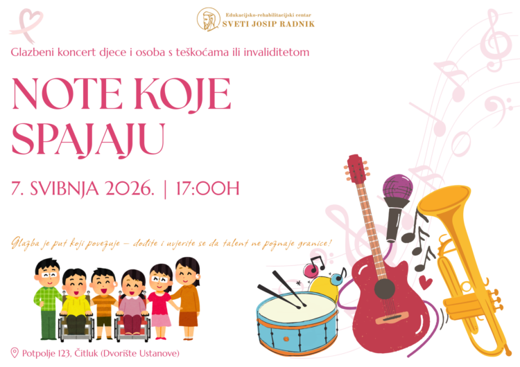 Ustanova Sveti Josip Radnik: Glazbeni koncert djece i osoba s teškoćama ili invaliditetom