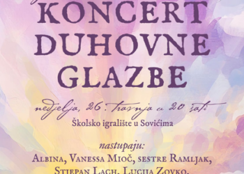 Najava: Humanitarni koncert duhovne glazbe u nedjelju 26. travnja