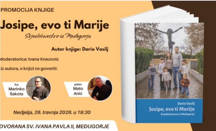 Promocija knjige “Josipe, evo ti Marije” autora Darija Vasilja u Međugorju