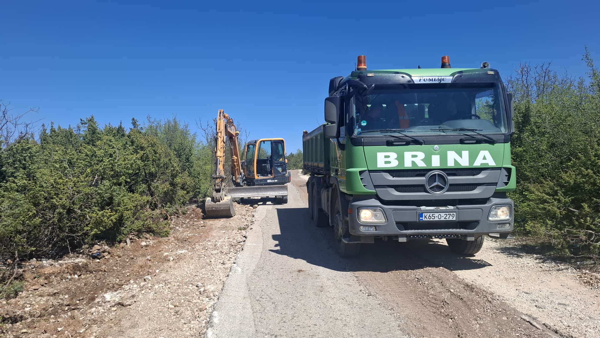 (FOTO) Započeli radovi na preostaloj dionici ceste preko Garišta