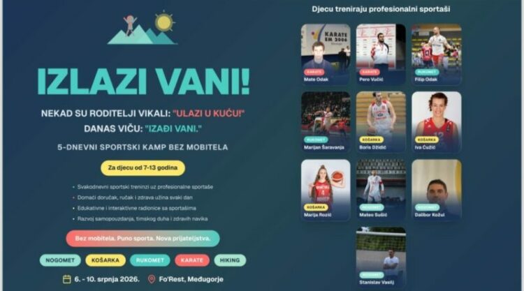 Sportsko-edukativni kamp za djecu “Izlazi vani”