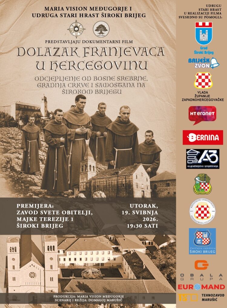 Svečana premijera dokumentarno-igranog filma o povijesti franjevaca u Hercegovini