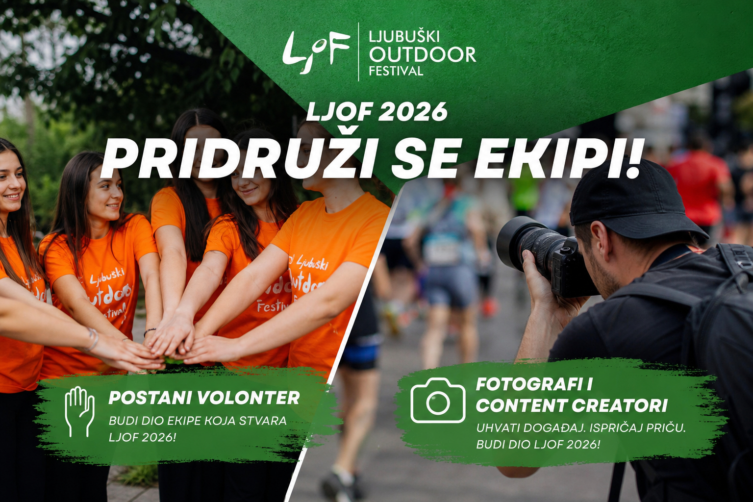 Ljubuški Outdoor Festival traži volontere i fotografe – Pridruži se ekipi!