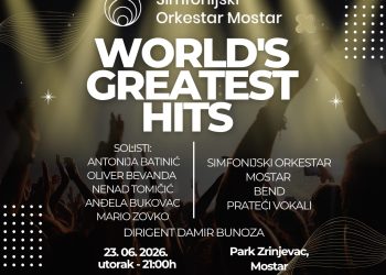 Koncert Simfonijskog orkestra Mostar „World’s Greatest Hits“ povodom Svjetskog dana glazbe