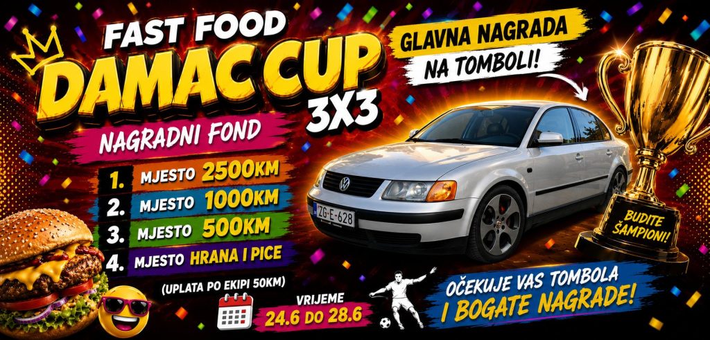 FAST FOOD DAMAC CUP 3x3 – Prijave otvorene još 24 sata!