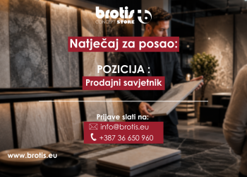 BROTIS d.o.o. zapošljava: Prodajni savjetnik – prodavač (m/ž)