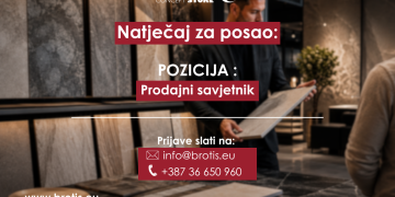 BROTIS d.o.o. zapošljava: Prodajni savjetnik – prodavač (m/ž)