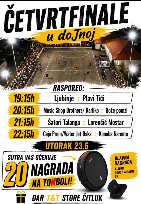 Četvrtfinale u doJnoj: Spektakl koji se ne propušta!