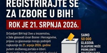 Hrvati, registrirajte se za izbore u BiH: Rok za prijavu 21. srpnja 2026. godine