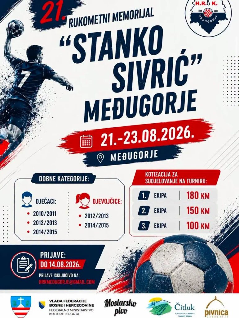 HRK Međugorje ponosno najavljuje 21. Memorijalni turnir 