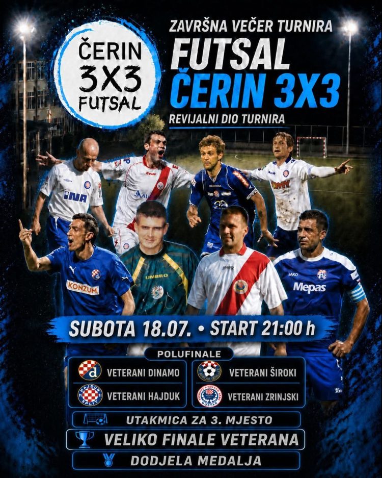 NAJAVA Danas počinje čerinski „3×3“ futsal spektakl