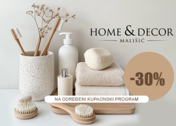 DETALJI KOJI KUPAONICU ČINE LJEPŠOM – Iskoristite 30 % popusta na odabrani asortiman u trgovinama Mališić Home & Decor!