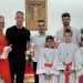 Vasilj, Katić i Bašić u sarajevskoj crkvi primili blagoslov od župnika fra Danijela Rajića uoči nastupa na SP-u