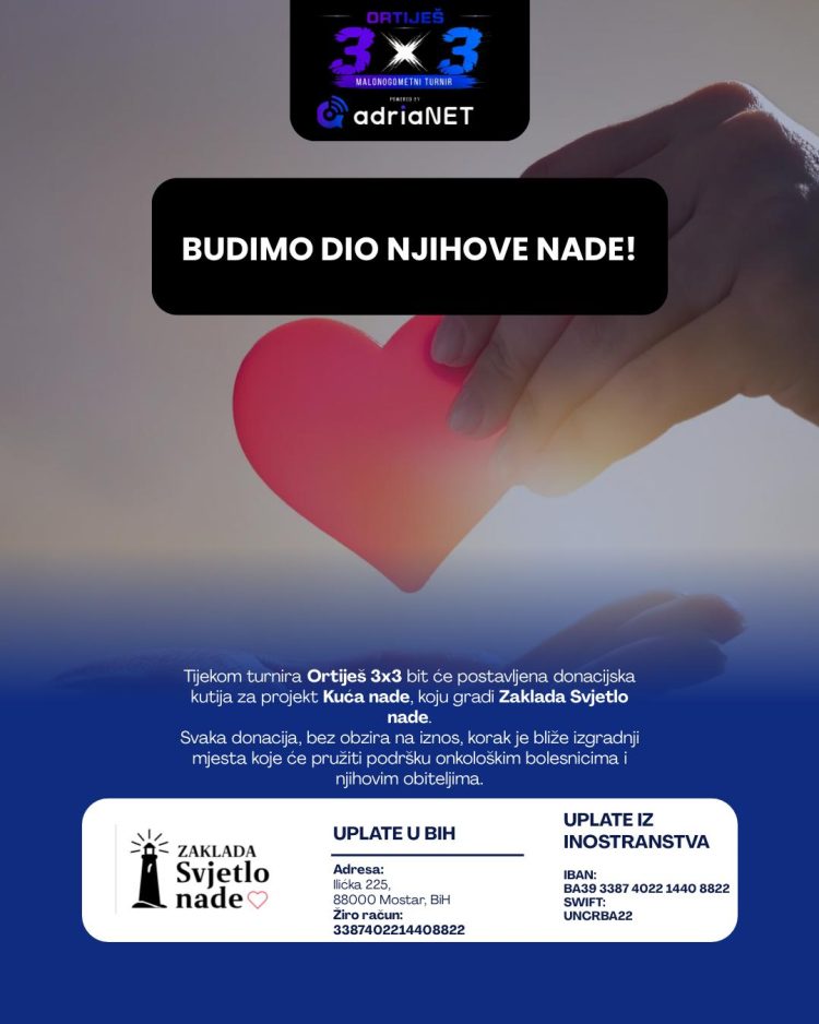 Igra za život: Futsal turnir u Ortiješu u službi humanosti