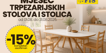 Mjesec trpezarijskih stolova i stolica u FIS centrima