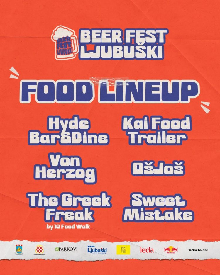 Objavljen Food Lineup Beer Festa Ljubuški – Otkrijte što vas očekuje 8. i 9. kolovoza