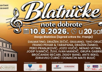 Večeras humanitarno-glazbeni spektakl u Blatnici: Velika glazbena imena stižu na „Blatničke note dobrote“