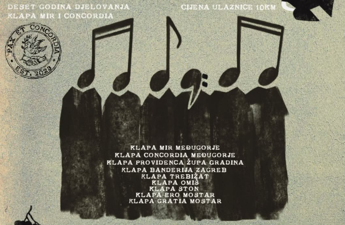 DESETLJEĆE MIRA I SLOGE | Klape Concordia i Mir slave 10 godina pjesme i prijateljstva