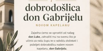 ŽUPA GRADINA | Večeras oproštaj od don Luke i dobrodošlica novom kapelanu don Gabrijelu