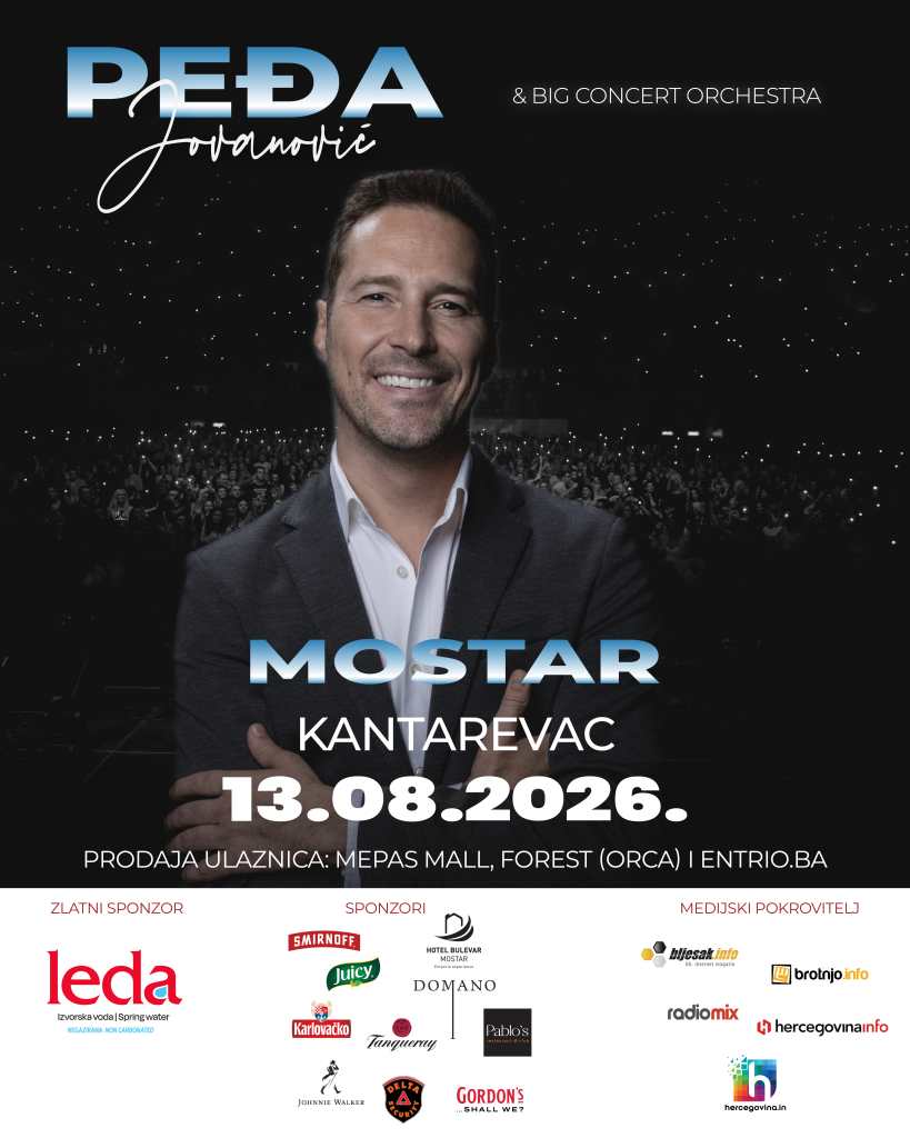 SUTRA NA KANTAREVCU: Peđa Jovanović s Big Concert Orchestra donosi veliku koncertnu priču u Mostar