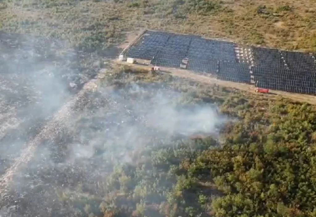 Požar u Blizancima, oštećena solarna elektrana
