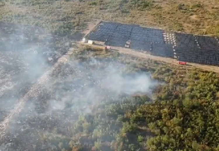 Požar u Blizancima, oštećena solarna elektrana