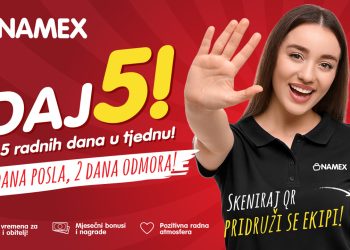 NAMEX | DAJ 5 ZA 5 RADNIH DANA U TJEDNU