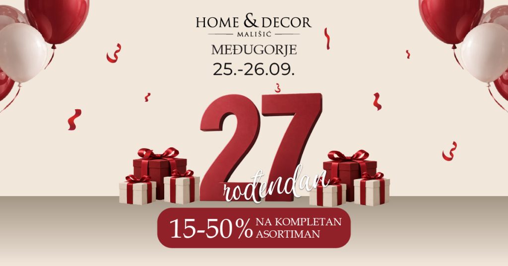 27. rođendan trgovine Mališić Home&Decor Međugorje, slatki kutak i rođendansko Kolo sreće