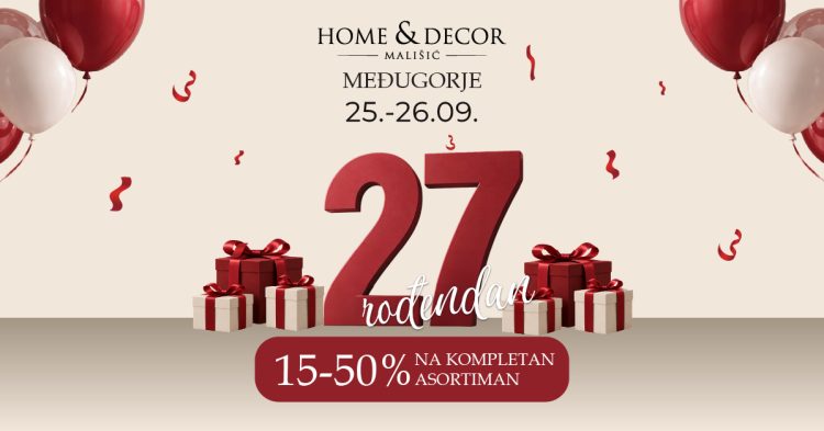 27. rođendan trgovine Mališić Home&Decor Međugorje, slatki kutak i rođendansko Kolo sreće