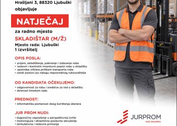 JUR-PROM │Natječaj za radno mjesto skladištara