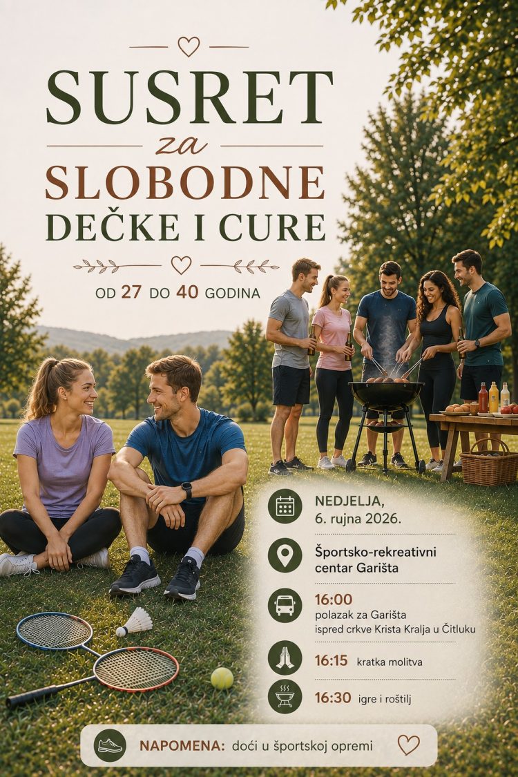 ČITLUK | U nedjelju susret za slobodne dečke i cure