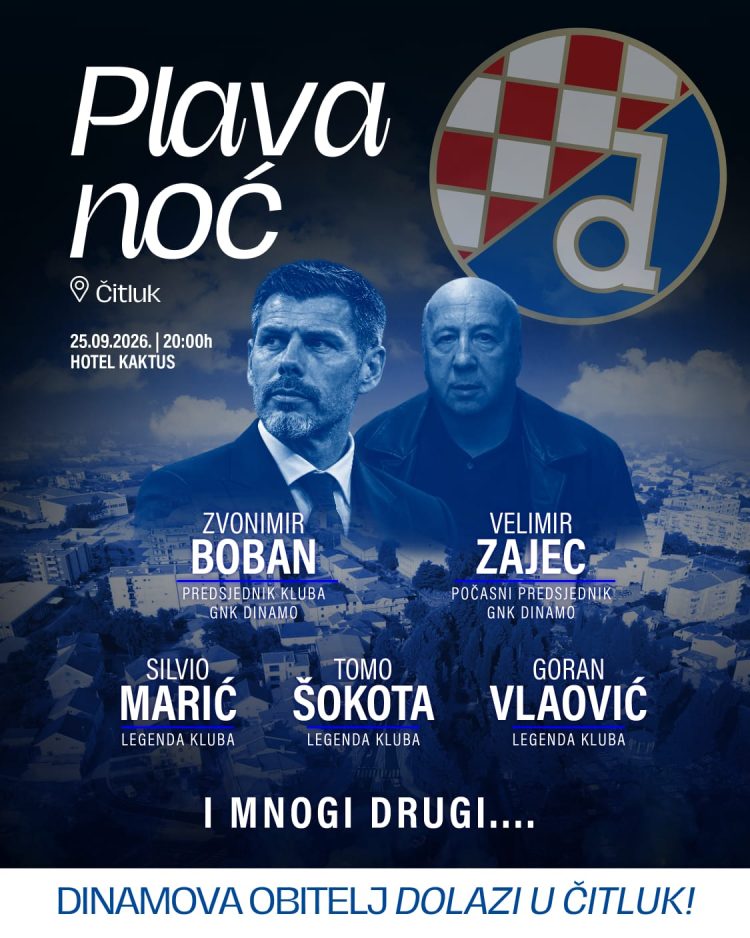 PLAVA NOĆ U ČITLUKU │Bogata humanitarna tombola za ERC Sveti Josip Radnik i Zakladu GNK Dinama
