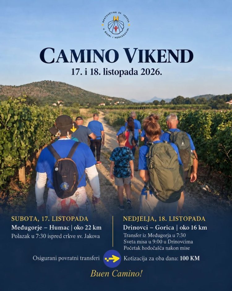 CAMINO VIKEND │ Dva dana hodočašća kroz Hercegovinu – prijave su otvorene!