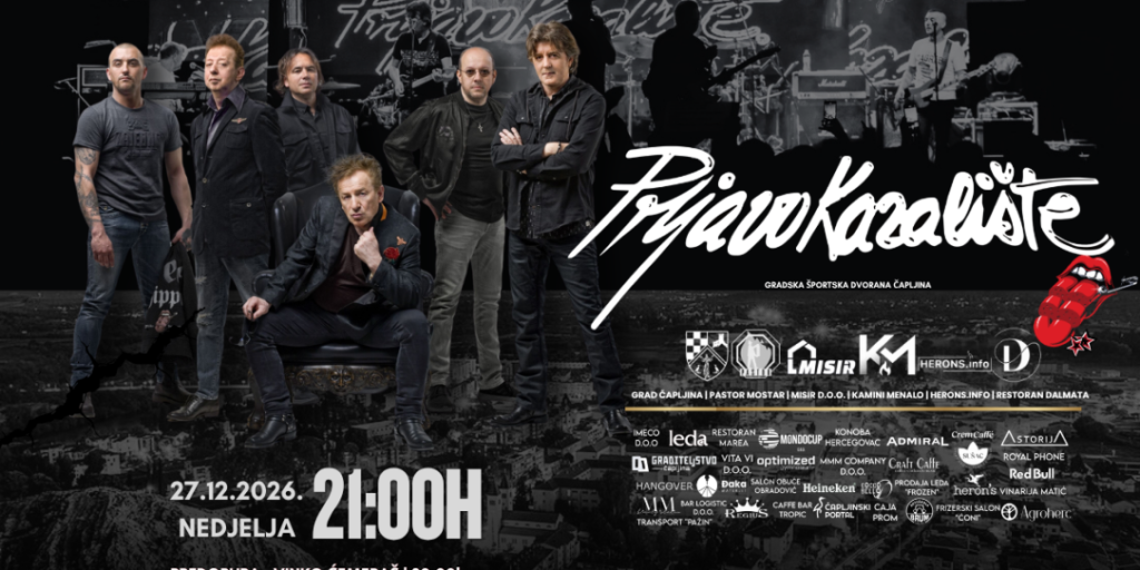 PRLJAVO KAZALIŠTE | Veliki koncert 27. prosinca u Športskoj dvorani Čapljina